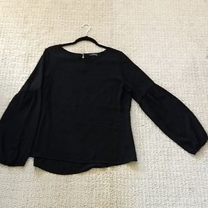 The Limited Black Long Sleeved Poet Blouse